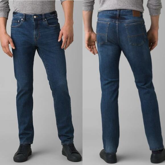 Prana Hillgard Slim Jean Medium Ozone Wash Tapered Jeans NWT Men’s Size 28x32 - Picture 1 of 7